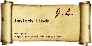Janisch Linda névjegykártya